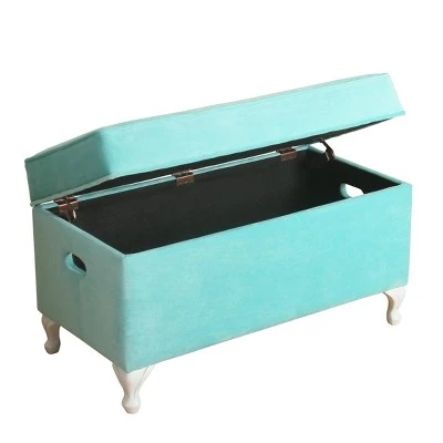 Kids' Diva Decorative Storage Bench - HomePop Aqua 3 Kids' Diva Decorative Storage Bench - HomePop Aqua
