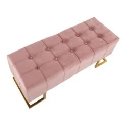 41" Midas Glam Storage Bench - LumiSource Steel/velvet Gold/white 19 41" Midas Glam Storage Bench - LumiSource Steel/velvet Gold/white -Ottomans Official Shop unnamed file 1183
