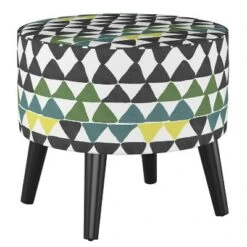 Riverplace Round Cone Leg Ottoman - Project 62™ Cream Dot -Ottomans Official Shop unnamed file 119