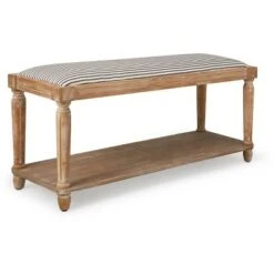 Graydon Upholstered Bench Distressed Natural - Finch