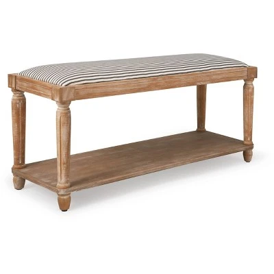 Graydon Upholstered Bench Distressed Natural - Finch 3 Graydon Upholstered Bench Distressed Natural - Finch
