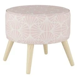 Riverplace Round Cone Leg Ottoman - Project 62™ Cream Dot -Ottomans Official Shop unnamed file 121