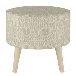 Riverplace Round Cone Leg Ottoman - Project 62™ Cream Dot -Ottomans Official Shop unnamed file 122