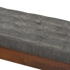 Alona Medium Wood Dining Bench Gray - Baxton Studio -Ottomans Official Shop unnamed file 1255