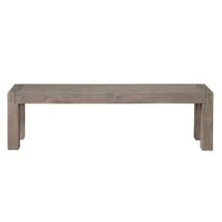 Auckland Bench Reclaimed Wood Weathered Gray - Steve Silver Co.