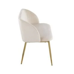 46" Fran Glam Bench - LumiSource Steel/velvet Gold/black