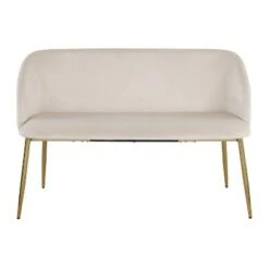 46" Fran Glam Bench - LumiSource Steel/velvet Gold/black -Ottomans Official Shop unnamed file 1348