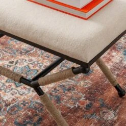 Pascoe Campaign Bench - Linon Linen 14 Pascoe Campaign Bench - Linon Linen -Ottomans Official Shop unnamed file 137