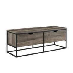 Modern 47.75" 2 Drawer Entry Storage Bench - Saracina Home Dark Walnut -Ottomans Official Shop unnamed file 1409