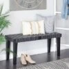Olivia & May Rustic Birch Bench Black - Olivia & May -Ottomans Official Shop unnamed file 1419