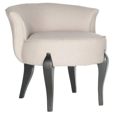 Mora Vanity Stool Taupe - Safavieh 4 Mora Vanity Stool Taupe - Safavieh – Image 2