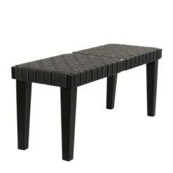 Olivia & May Rustic Birch Bench Black - Olivia & May -Ottomans Official Shop unnamed file 1421