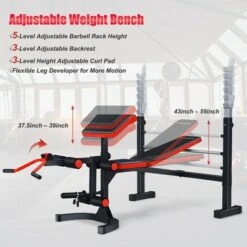 Costway Multi-function Adjustable Olympic Weight Bench W/Preacher Curl Home Gym Training 16 Costway Multi-function Adjustable Olympic Weight Bench W/Preacher Curl Home Gym Training -Ottomans Official Shop unnamed file 1427