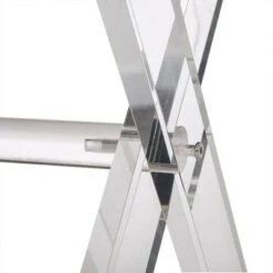 26" Faux Fur Upholstered Bench with Acrylic X Leg White - Glitzhome -Ottomans Official Shop unnamed file 1440