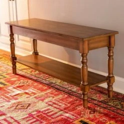 Decor Therapy Charlie Bench with Shelf - Décor Threapy Pine