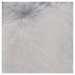 Faux Fur Gray Stool - HomePop