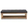 Linda Linen Fabric Upholstered Washed Wood Storage Bench - Baxton Studio Gray -Ottomans Official Shop unnamed file 1462