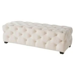 Piper Tufted Rectangular Ottoman Bench - Christopher Knight Home Light Gray -Ottomans Official Shop unnamed file 1487