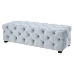 Piper Tufted Rectangular Ottoman Bench - Christopher Knight Home Light Gray -Ottomans Official Shop unnamed file 1488
