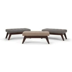40" Tierney Mid Century Tufted Ottoman Bench Faux Leather - Wyndenhall Ash Blonde -Ottomans Official Shop unnamed file 1526