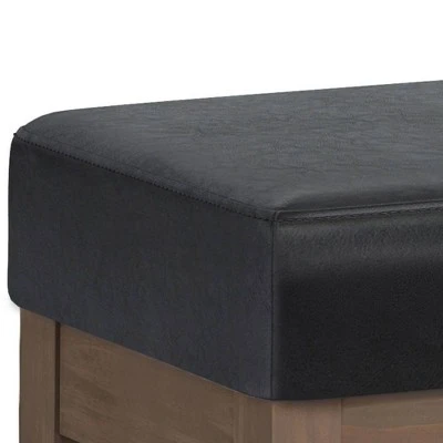 Large Madison Ottoman Bench - WyndenHall Midnight Black 4 Large Madison Ottoman Bench - WyndenHall Midnight Black – Image 2