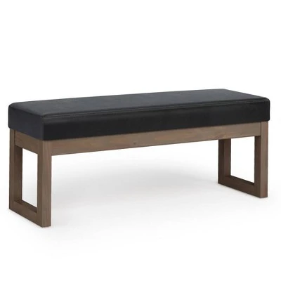 Large Madison Ottoman Bench - WyndenHall Midnight Black 10 Large Madison Ottoman Bench - WyndenHall Midnight Black – Image 8