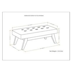 40" Tierney Mid Century Tufted Ottoman Bench - WyndenHall Denim Blue/linen Look Fabric -Ottomans Official Shop unnamed file 1555