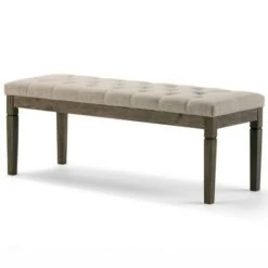 48" Hopewell Tufted Ottoman Bench - WyndenHall Natural Linen Look Fabric -Ottomans Official Shop unnamed file 1574