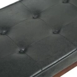 48" Keenan Mid Century Ottoman Bench Faux Air Leather - Wyndenhall Distressed Umber Brown -Ottomans Official Shop unnamed file 1602