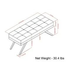 48" Keenan Mid Century Ottoman Bench Faux Air Leather - Wyndenhall Distressed Umber Brown -Ottomans Official Shop unnamed file 1605