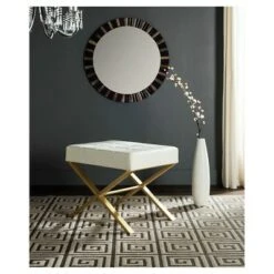 Badgley Ottoman White - Safavieh 9 Badgley Ottoman White - Safavieh -Ottomans Official Shop unnamed file 1611