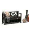 48" Lancaster Solid Wood Entryway Storage Bench with Drawers and Cubbies Espresso Brown - WyndenHall