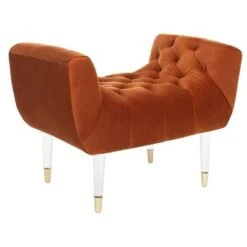 Eugenie Tufted Velvet Acrylic Bench Sienna - Safavieh -Ottomans Official Shop unnamed file 1697