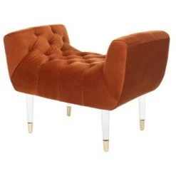 Eugenie Tufted Velvet Acrylic Bench Sienna - Safavieh -Ottomans Official Shop unnamed file 1698