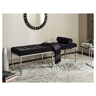 Xavier Bench - Black - Safavieh 3 Xavier Bench - Black - Safavieh