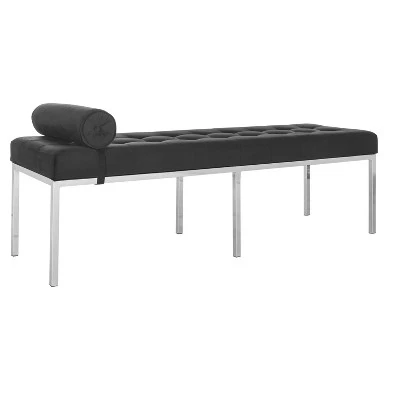 Xavier Bench - Black - Safavieh 4 Xavier Bench - Black - Safavieh – Image 2