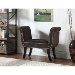 Arm Roll Bench 31.5" - Brown - Ore International