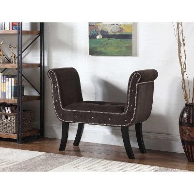 Arm Roll Bench 31.5" - Brown - Ore International 3 Arm Roll Bench 31.5" - Brown - Ore International