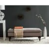 Hampton Pillowtop Bench Taupe - Safavieh