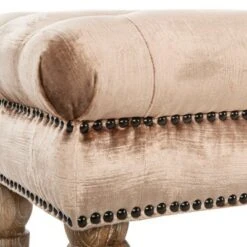 Barney Tufted Bench w/ Brass Nail Heads - Safavieh -Ottomans Official Shop unnamed file 1780
