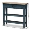 Dauphine Spruce Finished Wood Accent Console Table Blue - Baxton Studio