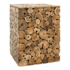 Jefferson 18" Accent Stool Hardwood/Light Oak/Black - Safavieh -Ottomans Official Shop unnamed file 182