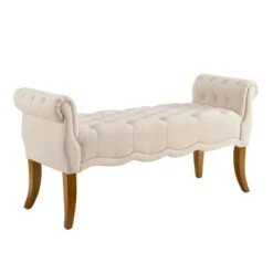 Madison Roll Arm Bench - Linon Natural 22 Madison Roll Arm Bench - Linon Natural -Ottomans Official Shop unnamed file 1831