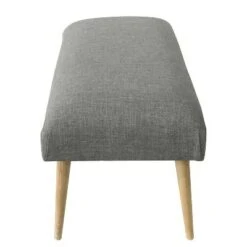 Bench with Cone Legs in Zuma Charcoal - Threshold™ -Ottomans Official Shop unnamed file 1844