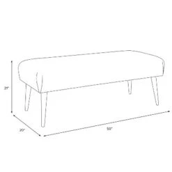 Bench with Cone Legs in Zuma Charcoal - Threshold™ -Ottomans Official Shop unnamed file 1847