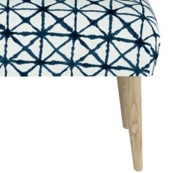 Bench with Cone Legs - Skyline Furniture Watercolor Cross Indigo -Ottomans Official Shop unnamed file 1854