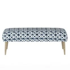 Bench with Cone Legs - Skyline Furniture Watercolor Cross Indigo -Ottomans Official Shop unnamed file 1857
