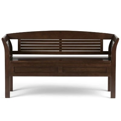 Raleigh Entryway Storage Bench - WyndenHall Light Golden Brown 5 Raleigh Entryway Storage Bench - WyndenHall Light Golden Brown – Image 3