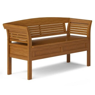 Raleigh Entryway Storage Bench - WyndenHall Light Golden Brown 15 Raleigh Entryway Storage Bench - WyndenHall Light Golden Brown – Image 13