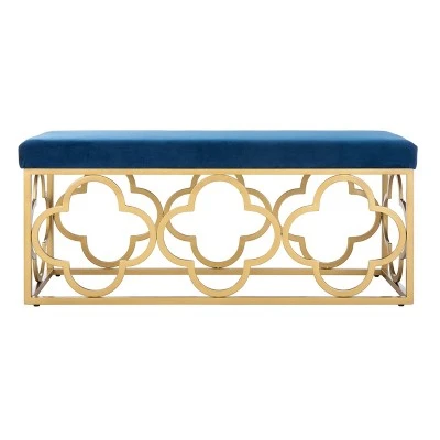 Fleur Rectangle Bench - Safavieh Gray/gold 11 Fleur Rectangle Bench - Safavieh Gray/gold – Image 9